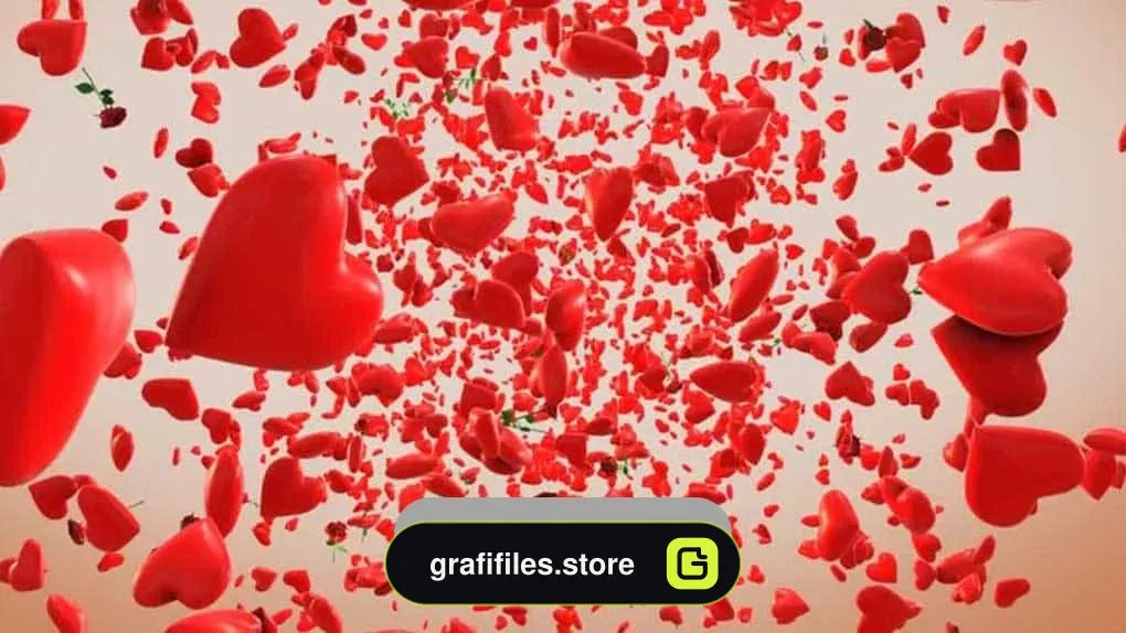 دانلود فوتیج قلب Hearts Reveal