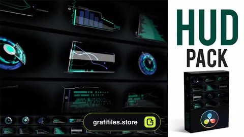 پروژه داوینچی ریزالو اجزای صفحه نمایش پیشرفته HUD Elements Pack