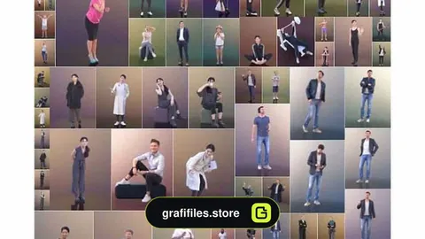 دانلود مدل سه بعدی انسان برای سینمافوردی از 3D People