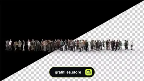 دانلود فوتیج جمعیت مردم Idle Waiting Crowd