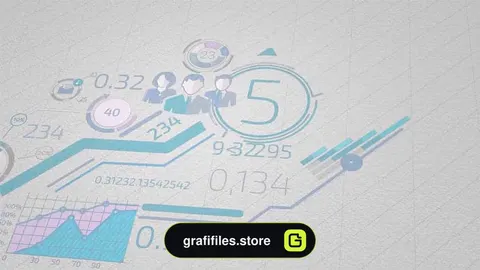 دانلود فوتیج اینفوگرافی روی کاغذ سفید Infographics On White Paper
