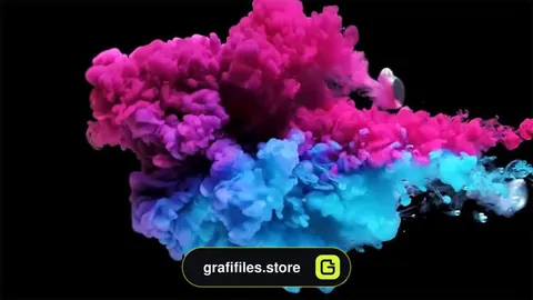 فوتیج پاشیدن جوهر رنگی Ink Color Splash