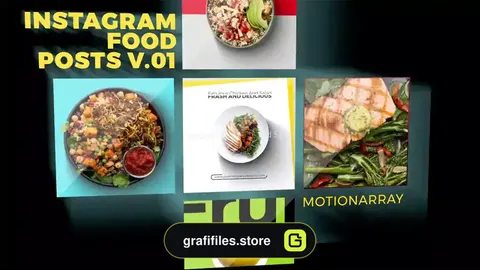 پروژه پریمیر پست اینستاگرام غذا Instagram Food Posts