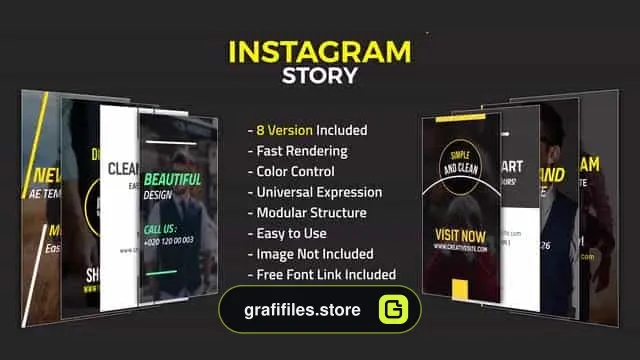 پروژه افترافکت استوری اینستاگرام Instagram Story