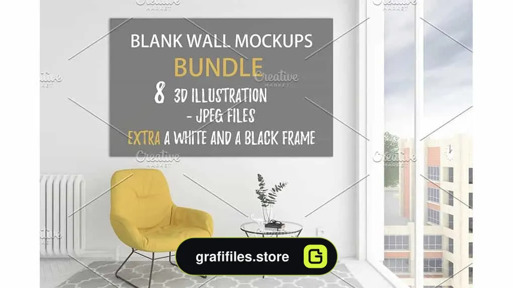 دانلود موکاپ صحنه داخلی Interior Bundle
