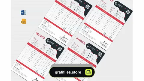 دانلود قالب آماده ورد فاکتور Invoice Word Template