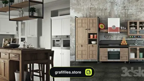 دانلود آبجکت کابینت آشپزخانه