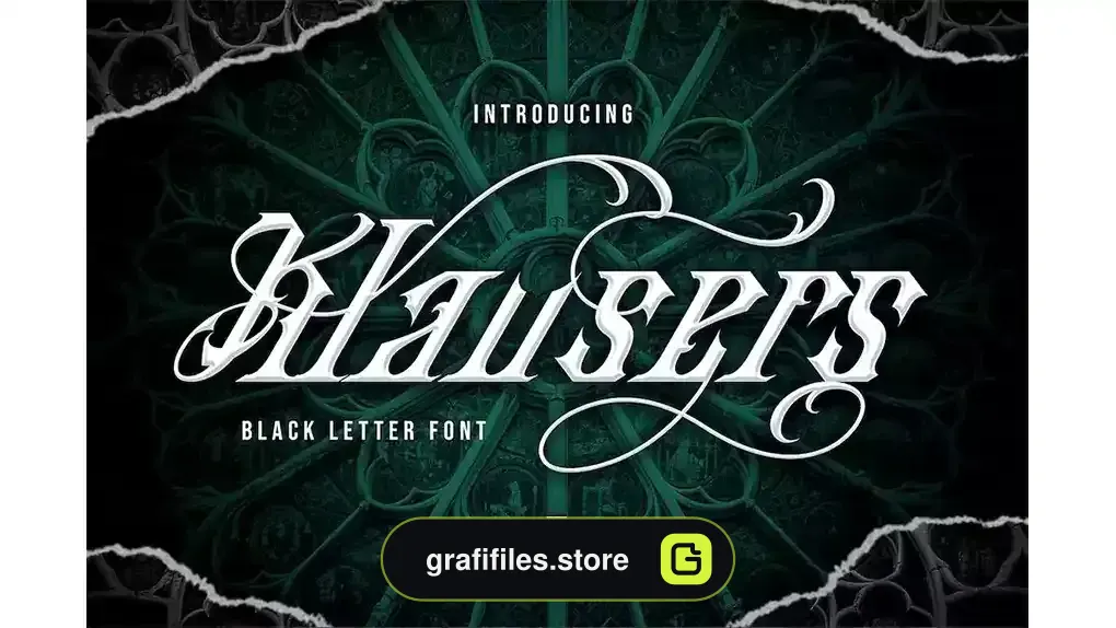 دانلود فونت انگلیسی تاتو Klausers – Blackletter