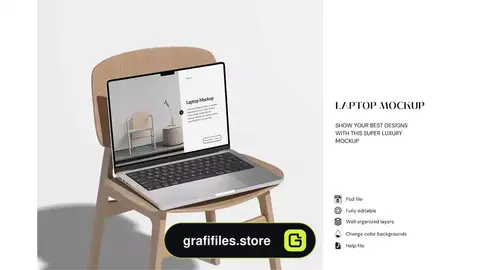 دانلود موکاپ لپ تاپ Laptop Mockup