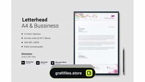 دانلود قالب آماده ورد سربرگ Letterhead for Microsoft Word 2