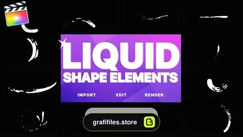 پروژه فاینال کات پرو اشکال سیال کارتونی Liquid Shapes