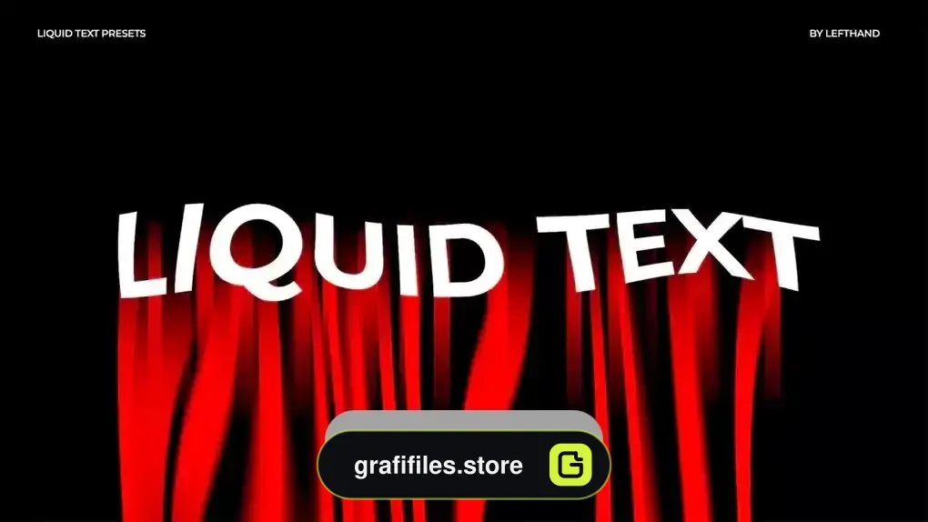 دانلود پریست پریمیر انیمیشن متن مایع Liquid Text Animator