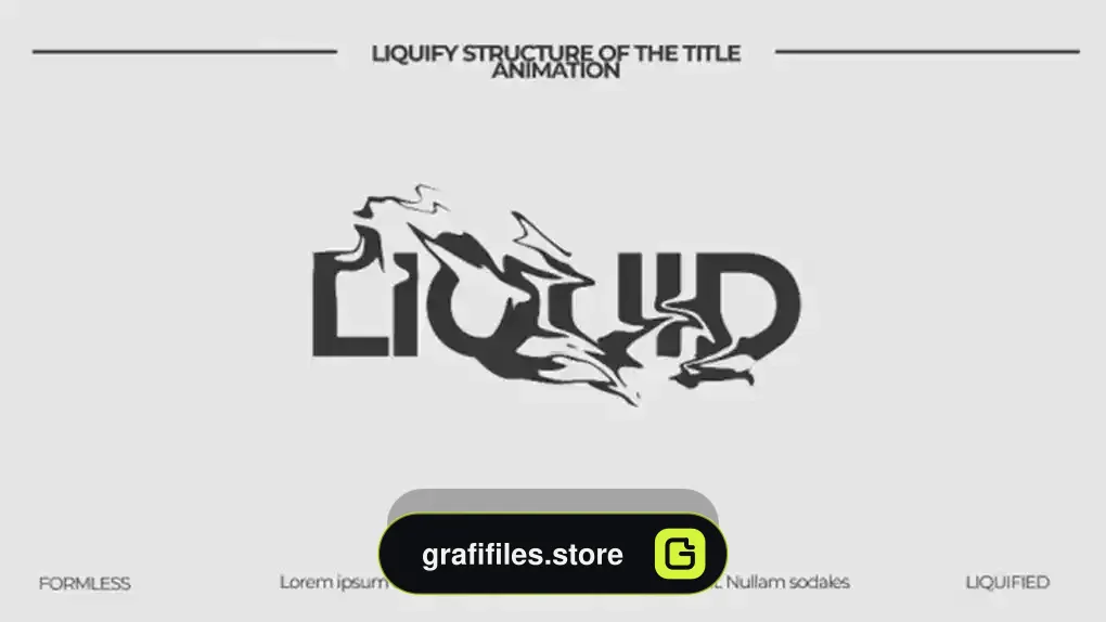 پروژه افترافکت تایتل سیال Liquified Title
