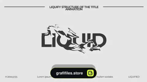 پروژه افترافکت تایتل سیال Liquified Title