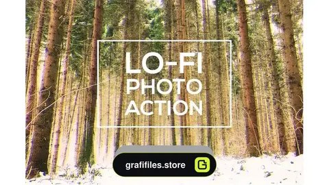 دانلود اکشن فتوشاپ عکس لوفای Lo-Fi Photo Action
