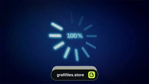 دانلود فوتیج موشن گرافیک لودینگ Loading Complete