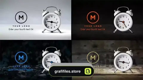 پروژه افترافکت نمایش لوگو با ساعت Logo Clock