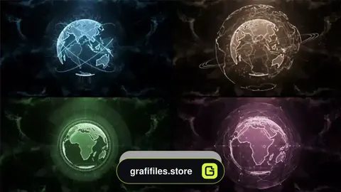 پروژه افترافکت نمایش سیاره Loop Planet