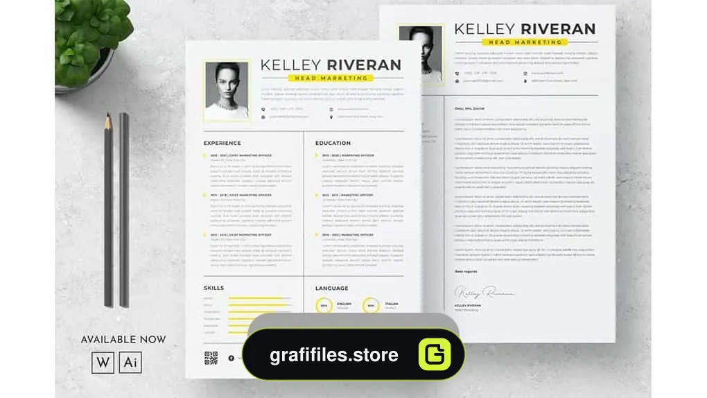 دانلود قالب آماده ورد رزومه Maketing CV Resume Word
