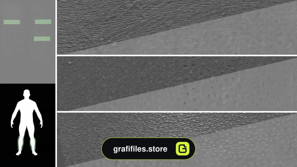 دانلود تکسچر ساق پای مرد 30 ساله از Texturing xyz