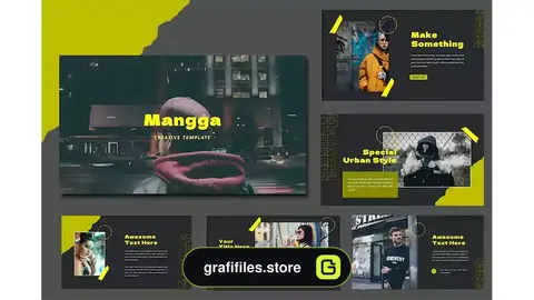 دانلود قالب پاورپوینت سبک شهری Mangga Urban Style PowerPoint