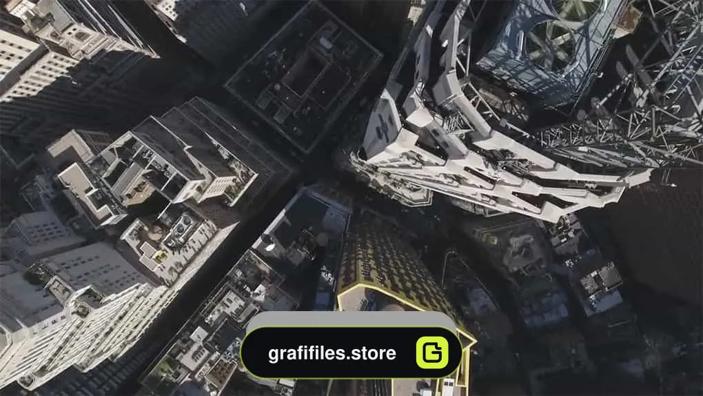 فوتیج نمای بالا به پایین منهتن Manhattan Top-Down View