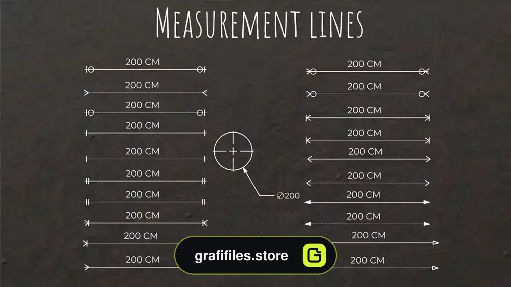 پروژه داوینچی ریزالو خطوط اندازه گیری Measurement Lines