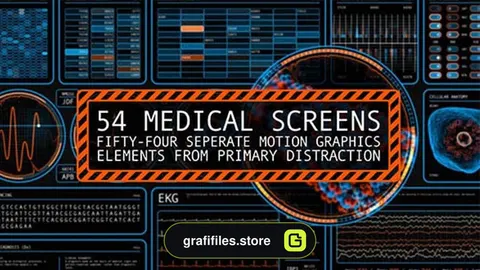 دانلود فوتیج صفحه دیجیتال با موضوع پزشکی Medical Screens