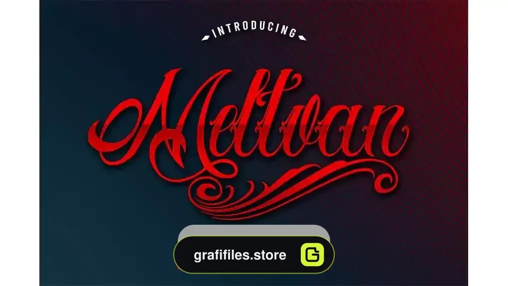 دانلود فونت انگلیسی تاتو Meltvan – Tattoo Lettering