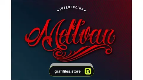 دانلود فونت انگلیسی تاتو Meltvan – Tattoo Lettering