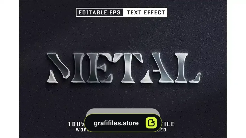 دانلود افکت متن فلزی Metal Editable Text Effect