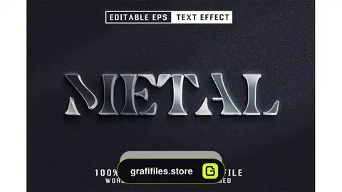 دانلود افکت متن فلزی Metal Editable Text Effect