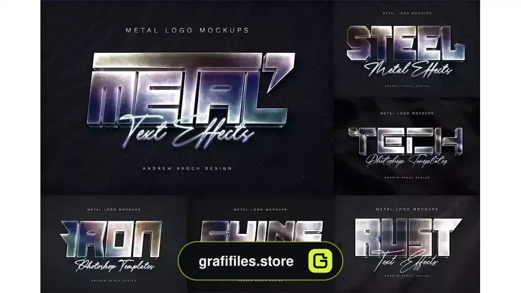 دانلود افکت متن و لوگو فلزی Metal Text and Logo Effects