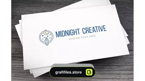 دانلود وکتور لوگو نیمه شب Midnight Creative Logo Template