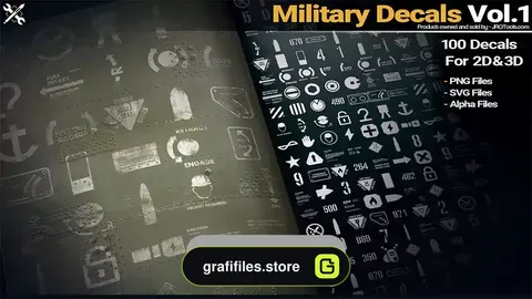دانلود برچسب و علائم نظامی Military Decals Vol.1