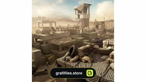 دانلود آبجکت پاسگاه نظامی از Kitbash3D