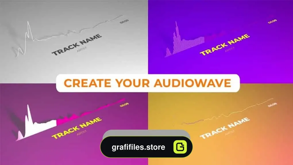 پروژه افترافکت ویژوالایزر موزیک مینیمال Minimalistic Clean Audio Visualizer