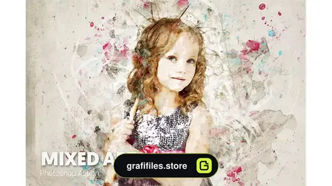 دانلود اکشن فتوشاپ هنری ترکیبی Mixed Art Photoshop Action