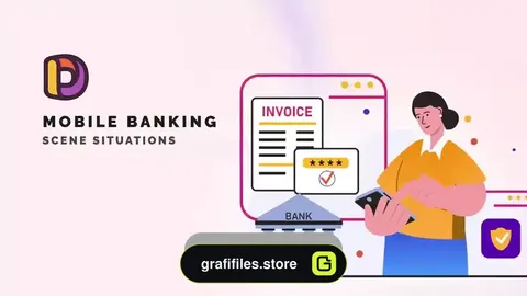 پروژه افترافکت موشن گرافیک همراه بانک Mobile Banking – Scene Situations