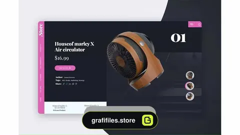 دانلود قالب لایه باز صفحه محصول مدرن Modern Product Page Exploration