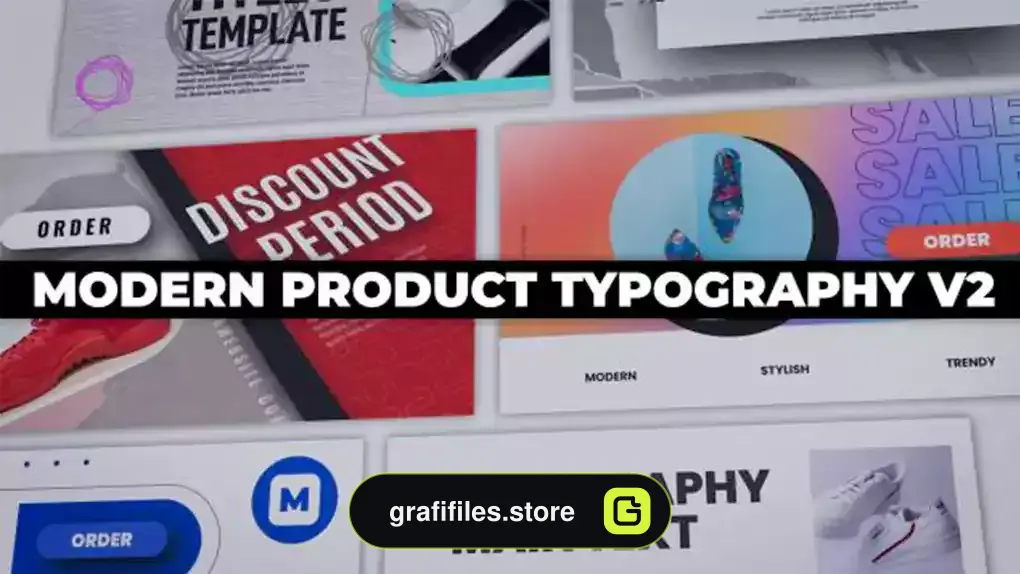 پروژه فاینال کات معرفی محصول با تایپوگرافی مدرن Modern Product Typography V2