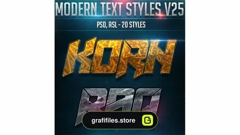 دانلود استایل متن مدرن Modern Text Styles V25