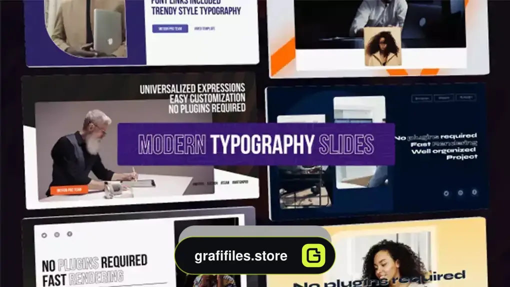 پروژه فاینال کات اسلایدشو تایپوگرافی مدرن Modern Typography Slides