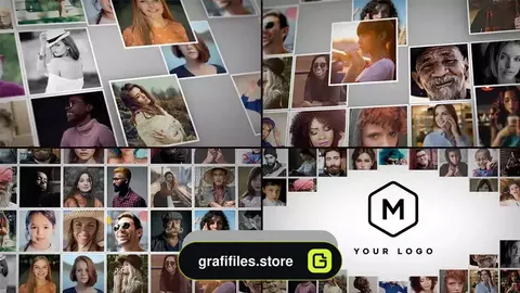 پروژه داوینچی ریزالو نمایش لوگو موزاییکی Mosaic Logo Reveal