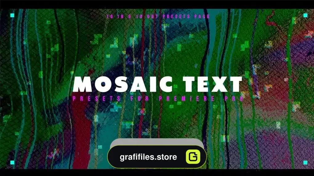 دانلود پریست پریمیر متن موزاییکی Mosaic Text Presets