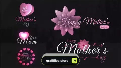 پروژه افترافکت تایتل جذاب روز مادر Mother’s Day Sweet Titles