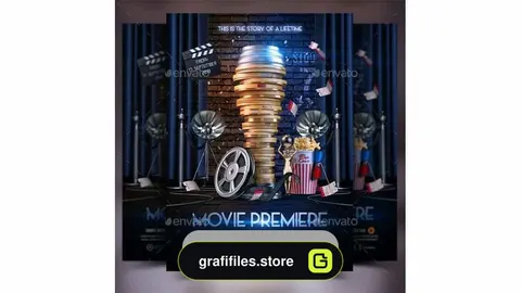 دانلود فایل لایه باز پوستر فیلم Movie Premiere Flyer