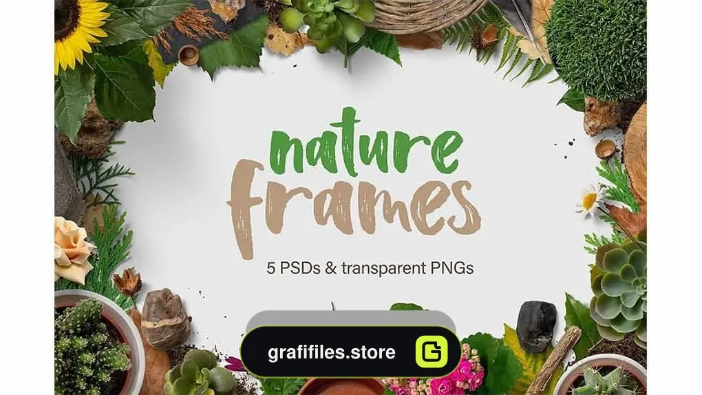 دانلود فایل لایه باز فریم طبیعت Nature Frames