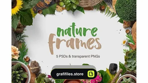 دانلود فایل لایه باز فریم طبیعت Nature Frames
