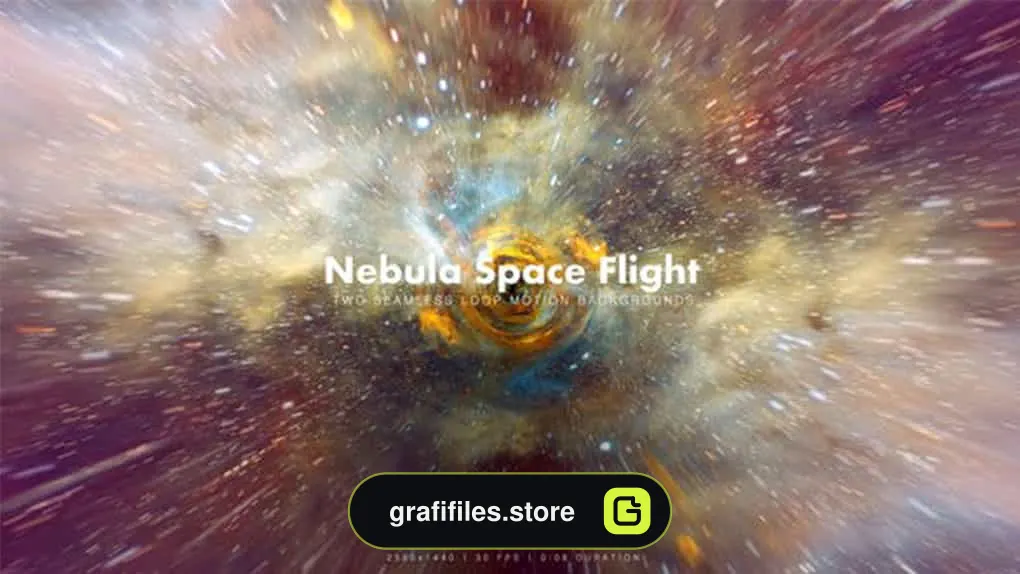 دانلود بک گراند موشن گرافیک کهکشان Nebula Space Flight 12